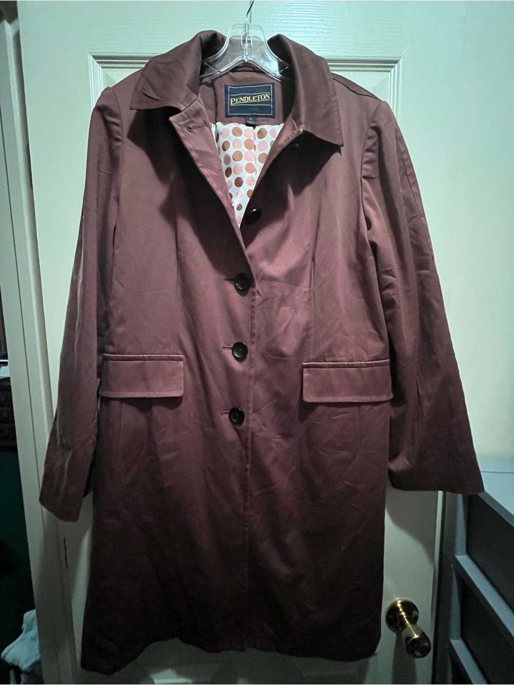 Pendleton Women's Deep Brown Single-Breasted Trench Coat